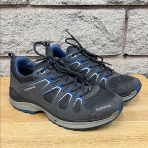 Lowa Men's Innox Evo GTX LO Charcoal and Navy Athletic Shoes